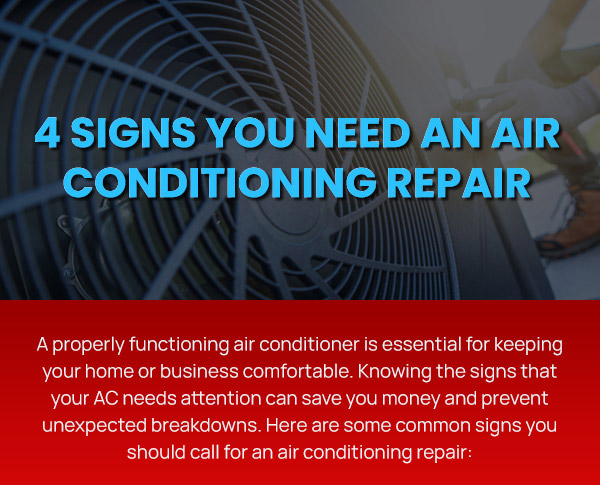 4 Signs You Need an Air Conditioning Repair [infographic] | Frank Air Inc.